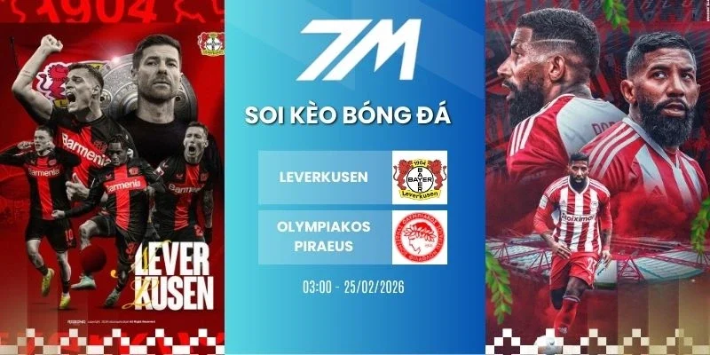 Tỷ lệ kèo Bayer Leverkusen vs Olympiakos Piraeus - Cup C1, 25/02/2026