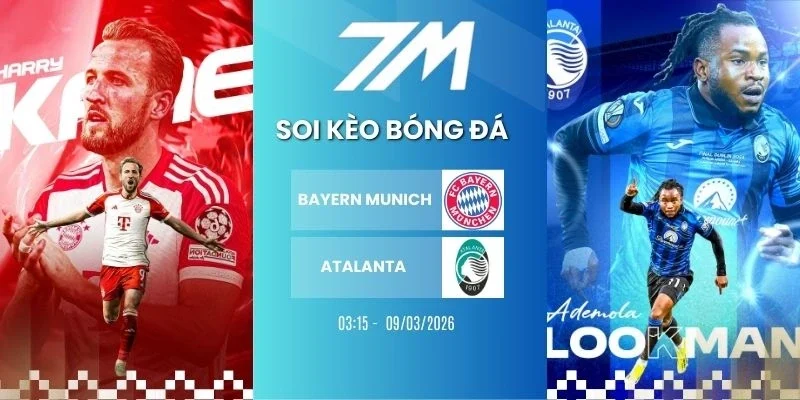 Kèo bóng đá Bayern Munich vs Atalanta hôm nay ngày 19/03/2026 - C1