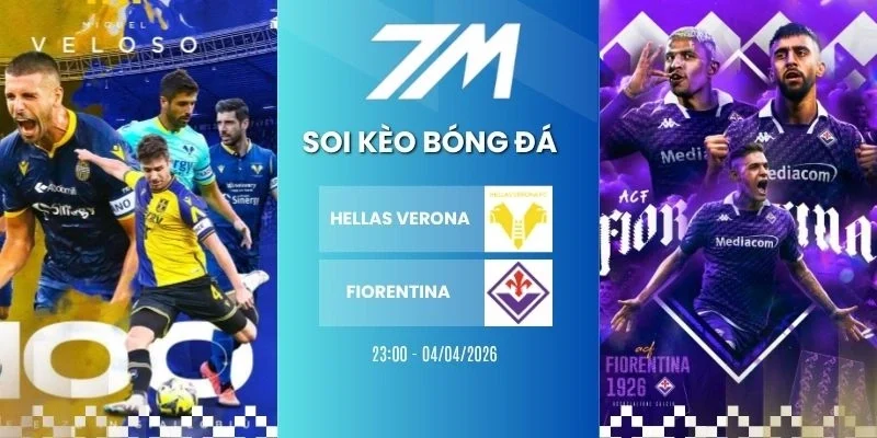 Kèo bóng đá Hellas Verona vs Fiorentina hôm nay ngày 04/04/2026 - Serie A