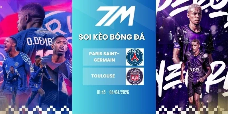 Tỷ lệ kèo Paris Saint-Germain vs Toulouse hôm nay ngày 04/04/2026 - Ligue 1