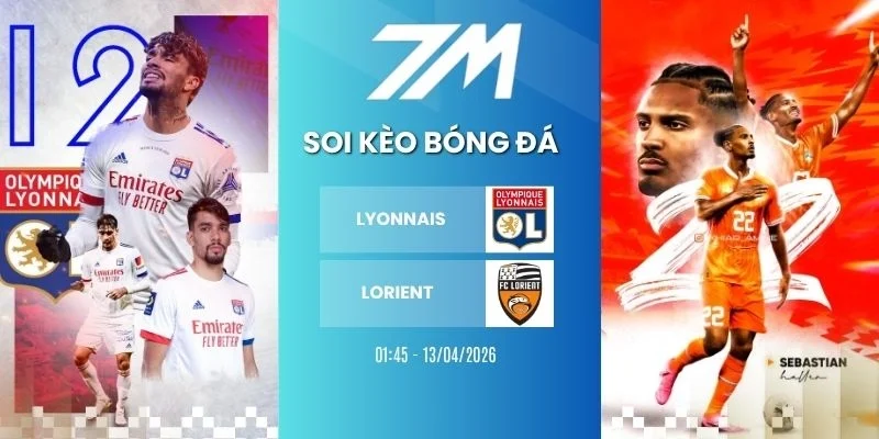 Tỷ lệ kèo Lyonnais vs Lorient hôm nay ngày 13/04/2026 - Ligue 1